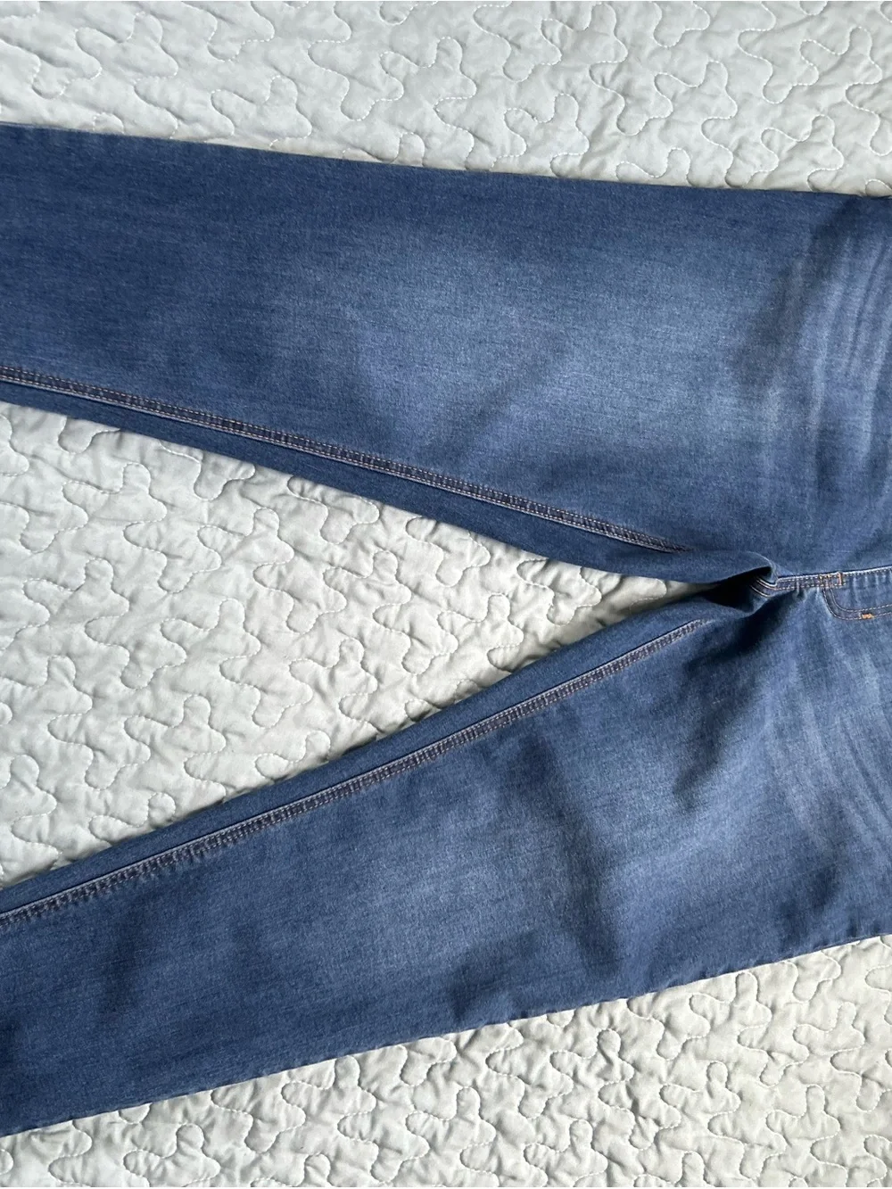 Maternity Dark Blue Pull-On Jeans with Dark Blue Panel